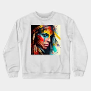 Powerful American Native Woman #5 Crewneck Sweatshirt